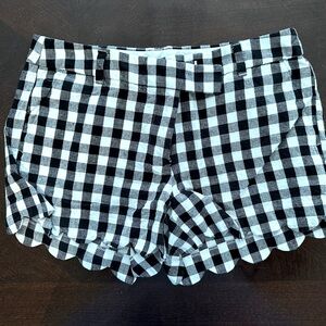 J Crew gingham scallop shorts